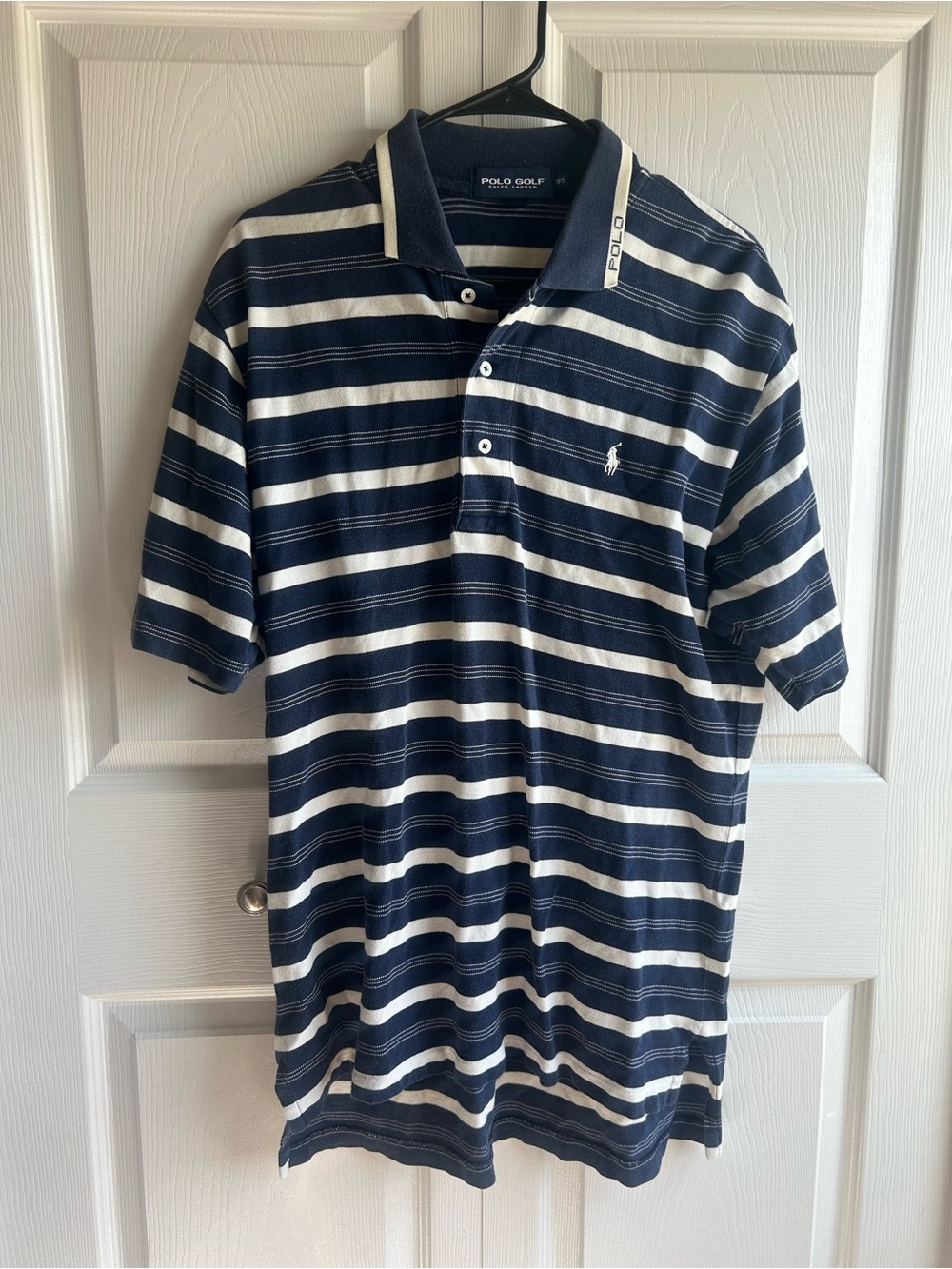 Polo by Ralph Lauren Navy & White Striped Golf Polo